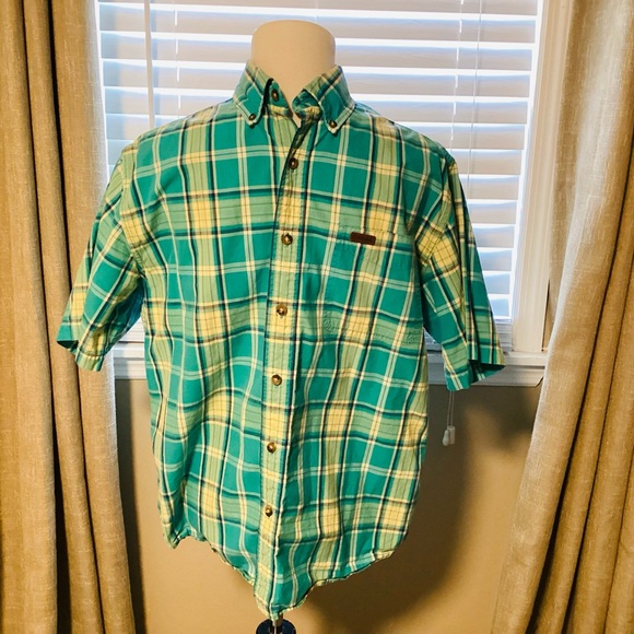 Carhartt Other - Carhartt Green and Yellow Casual Button Down Shirt
